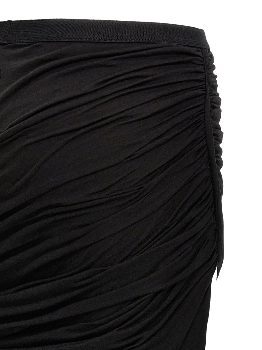 Drkshdw Soft Edfu Skirt Luxury 100 Percent Cotton Double Layer With Front Drapes And Long Train For Women