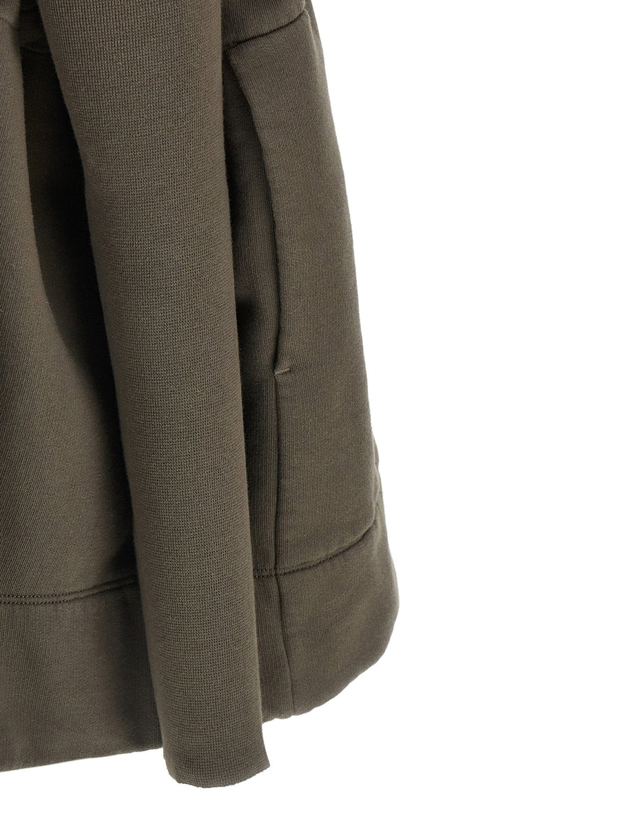 Drkshdw Mountain Sail Sweatshirt For Women Premium Fleece Cotton Warm Layer With High Neck And Asymmetrical Zip