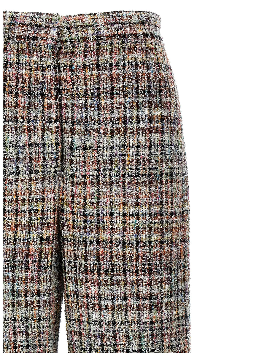 Missoni Micro Sequin Pants Bouclé Wool Blend Multicolor For Women Luxe Trousers Evening Ready Style