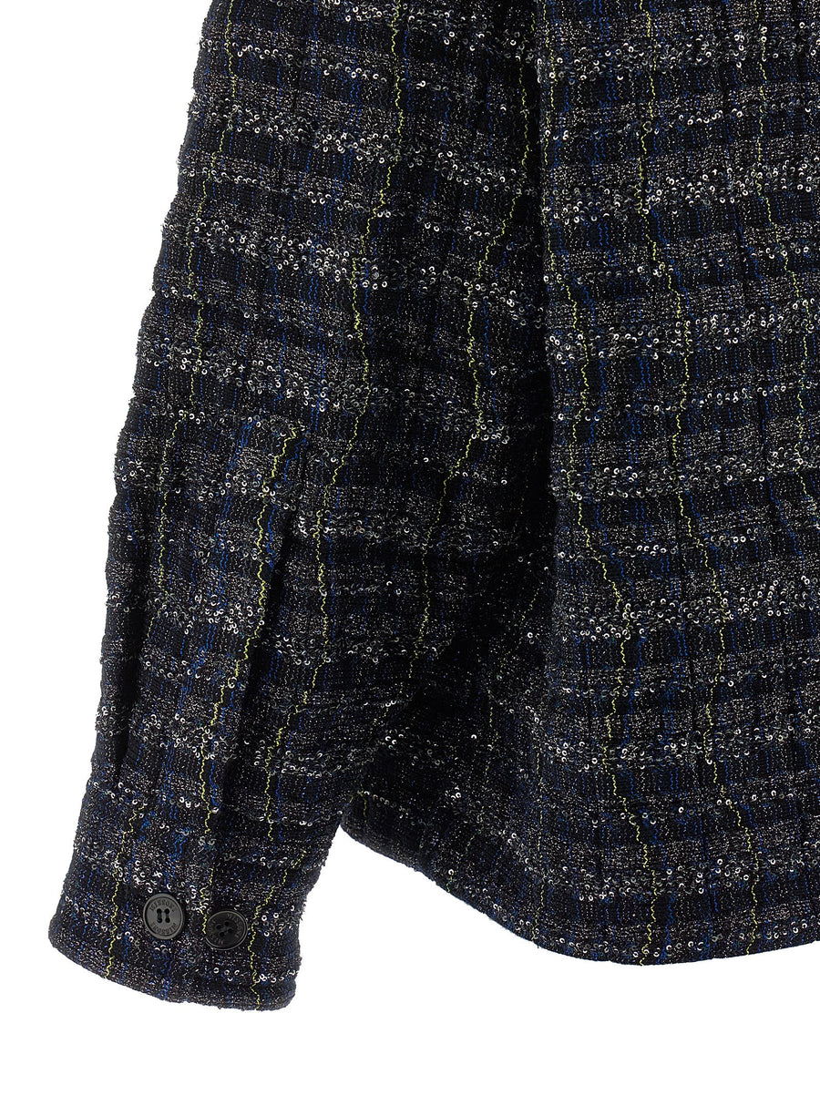 Missoni Caperdoni Frame Overshirt Women Luxe Viscose Blend With Check Wave Pattern
