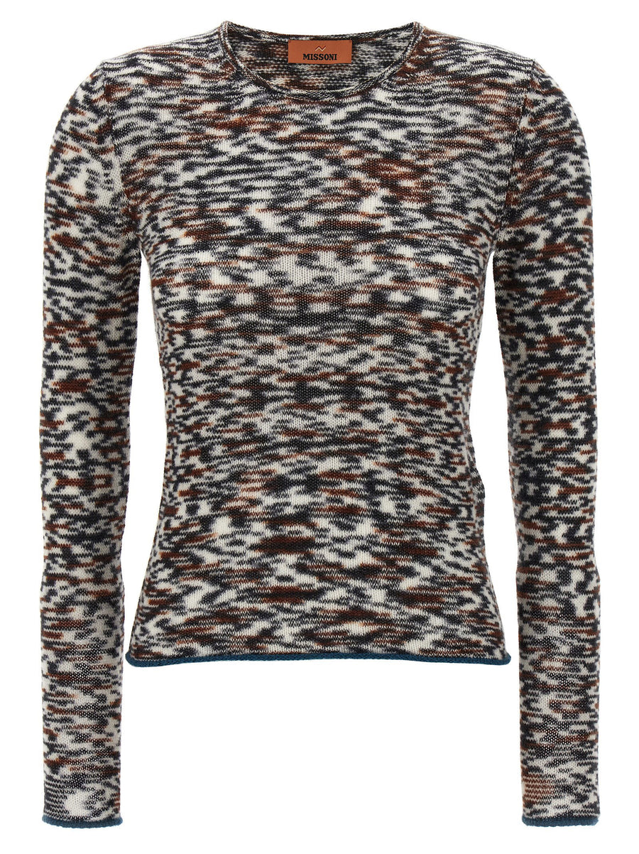 Missoni Cashmere Sweater For Women Multicolor Knit Crew Neck Warmth And Soft Luxury