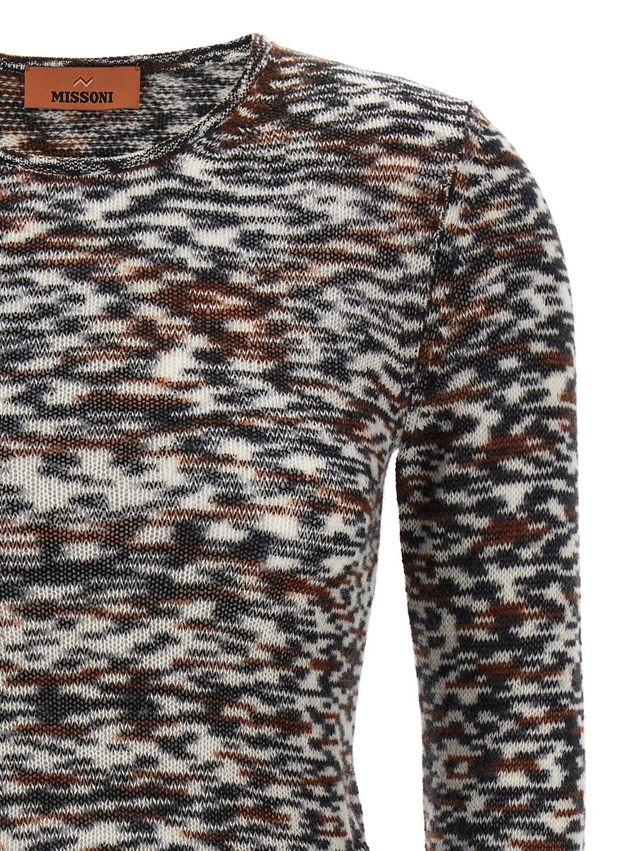 Missoni Cashmere Sweater For Women Multicolor Knit Crew Neck Warmth And Soft Luxury