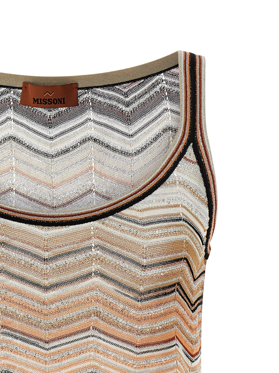 Missoni Tank Top Chevron Lamé