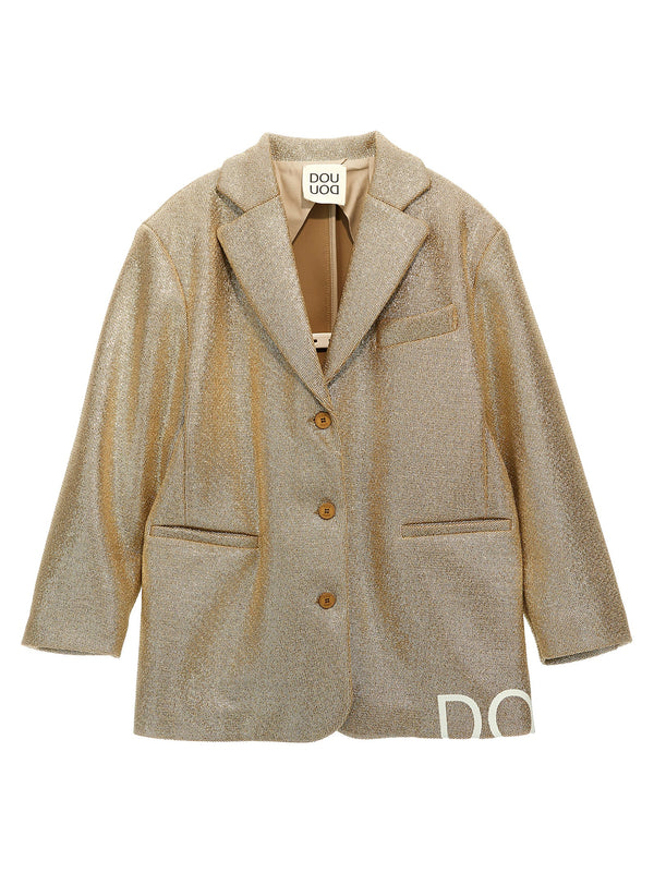 Douuod Laminated Single-breasted Blazer
