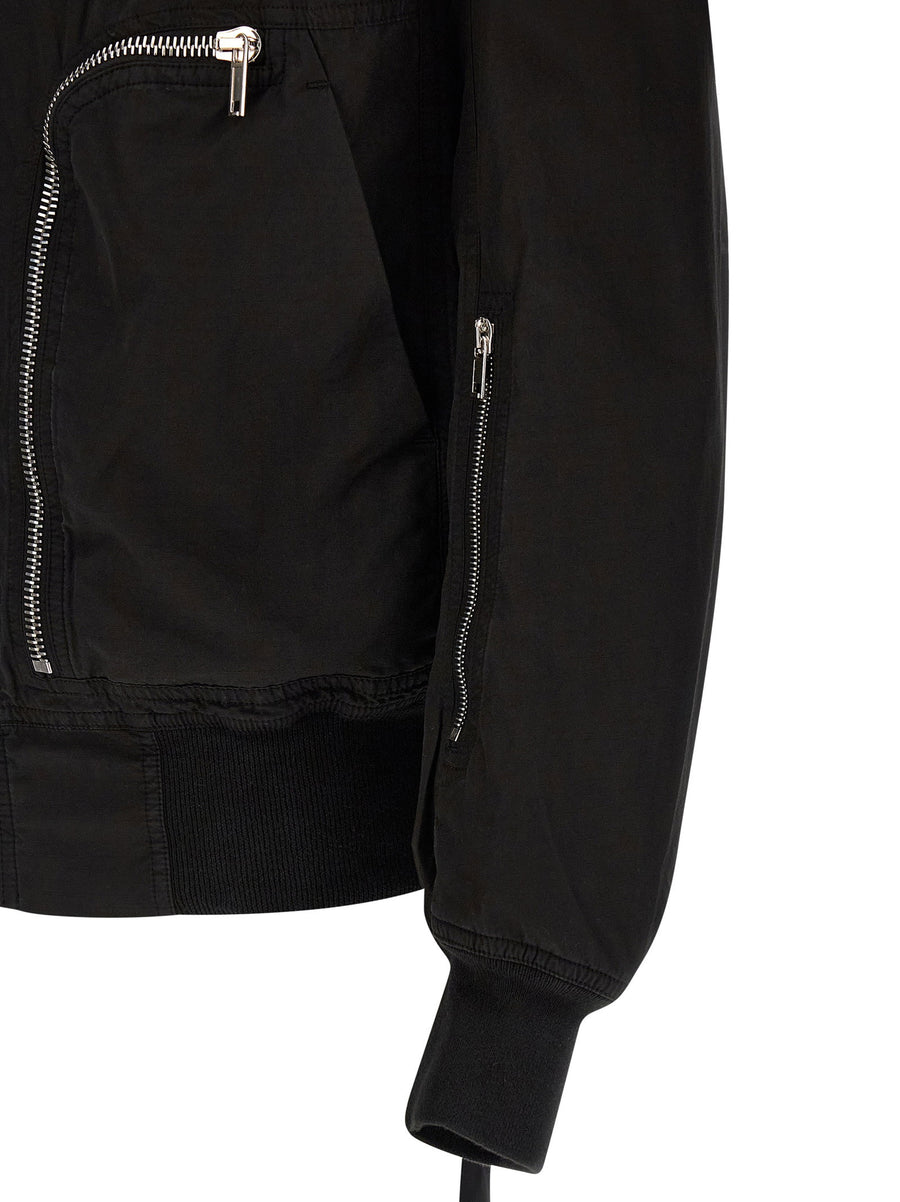 Drkshdw Bauhaus Flight Bomber Jacket Men 100 Percent Cotton Black