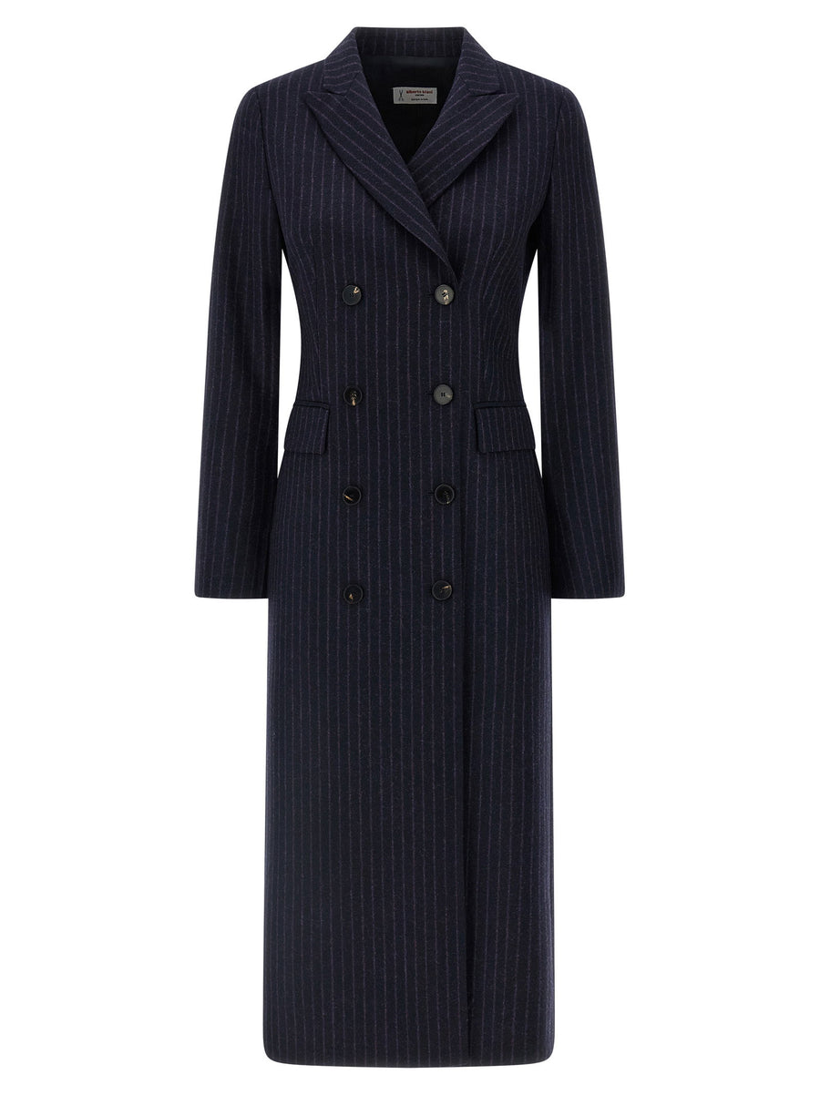 Alberto Biani Pinstripe Coat