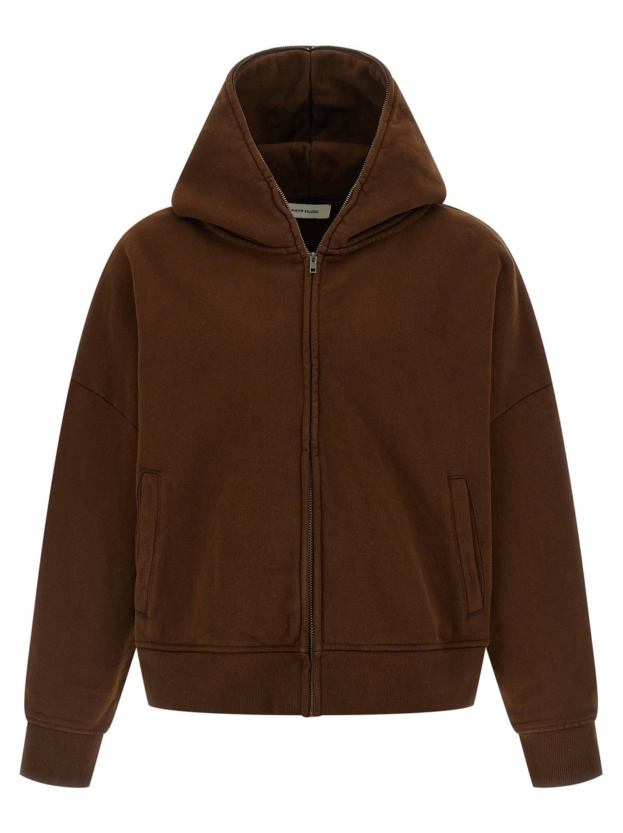 Entire Studios Eternal Hoodie Organic Cotton Mens Heavyweight Warmth Fleece Lining Front Zip