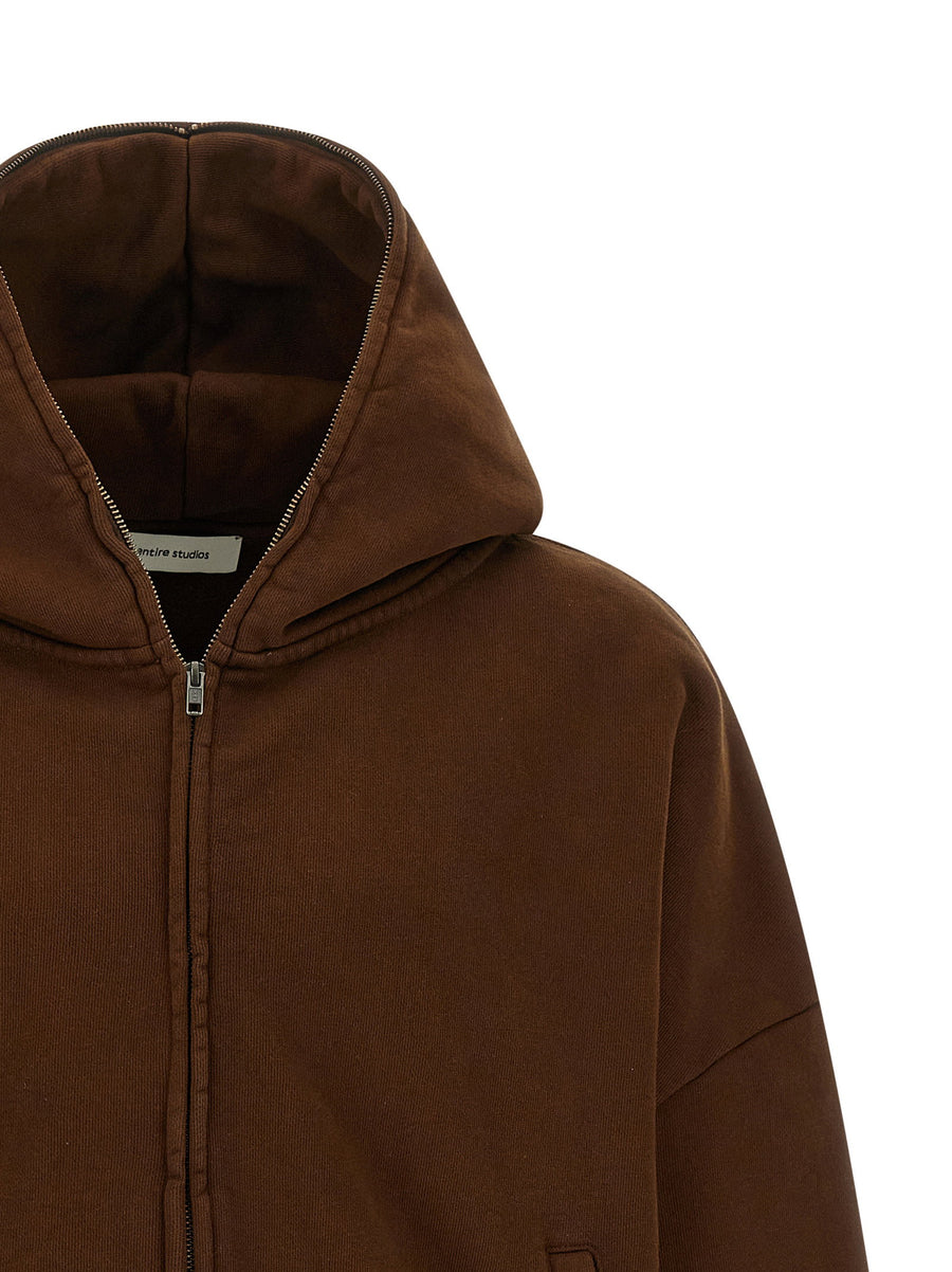 Entire Studios Eternal Hoodie Organic Cotton Mens Heavyweight Warmth Fleece Lining Front Zip