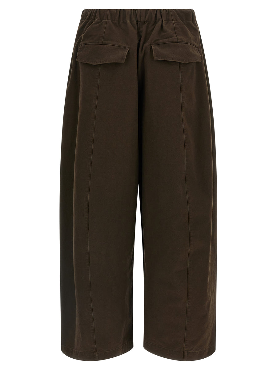 Entire Studios Loft Pants for Women 100 Percent Cotton Drawstring Waist Loose Barrel Leg Pockets Everyday Comfort