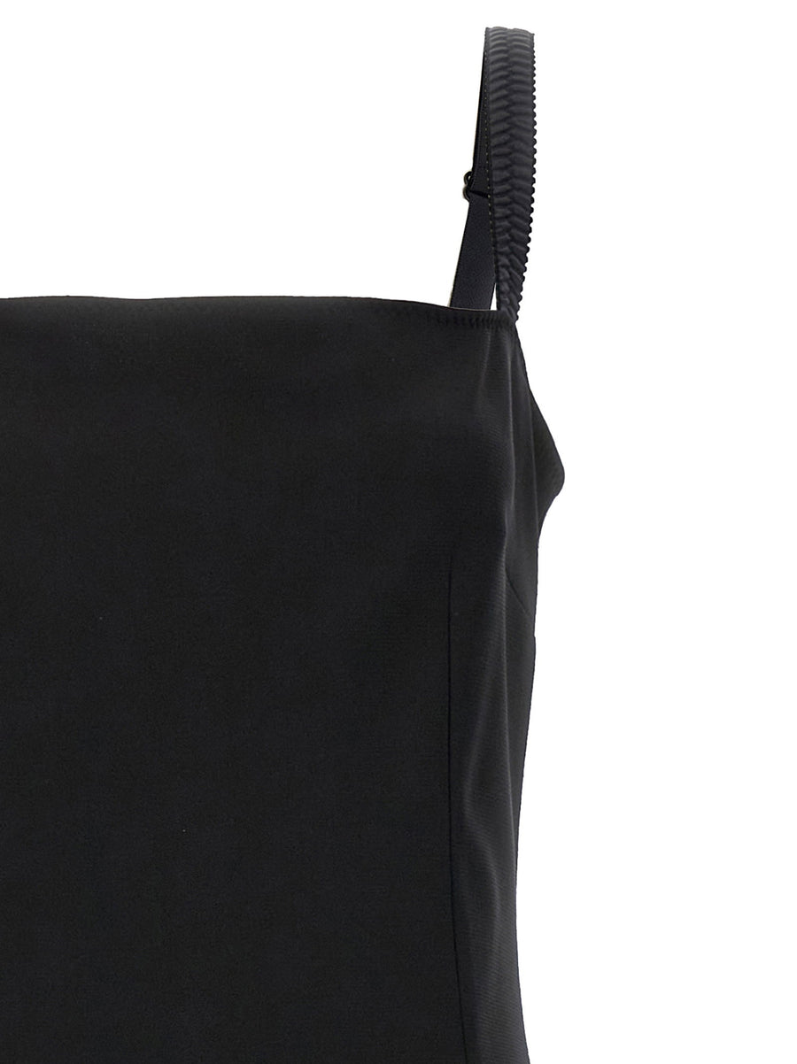 Dolce And Gabbana Milan Stitch Dress Black With Milano Stretch Jersey For Women Eveningwear