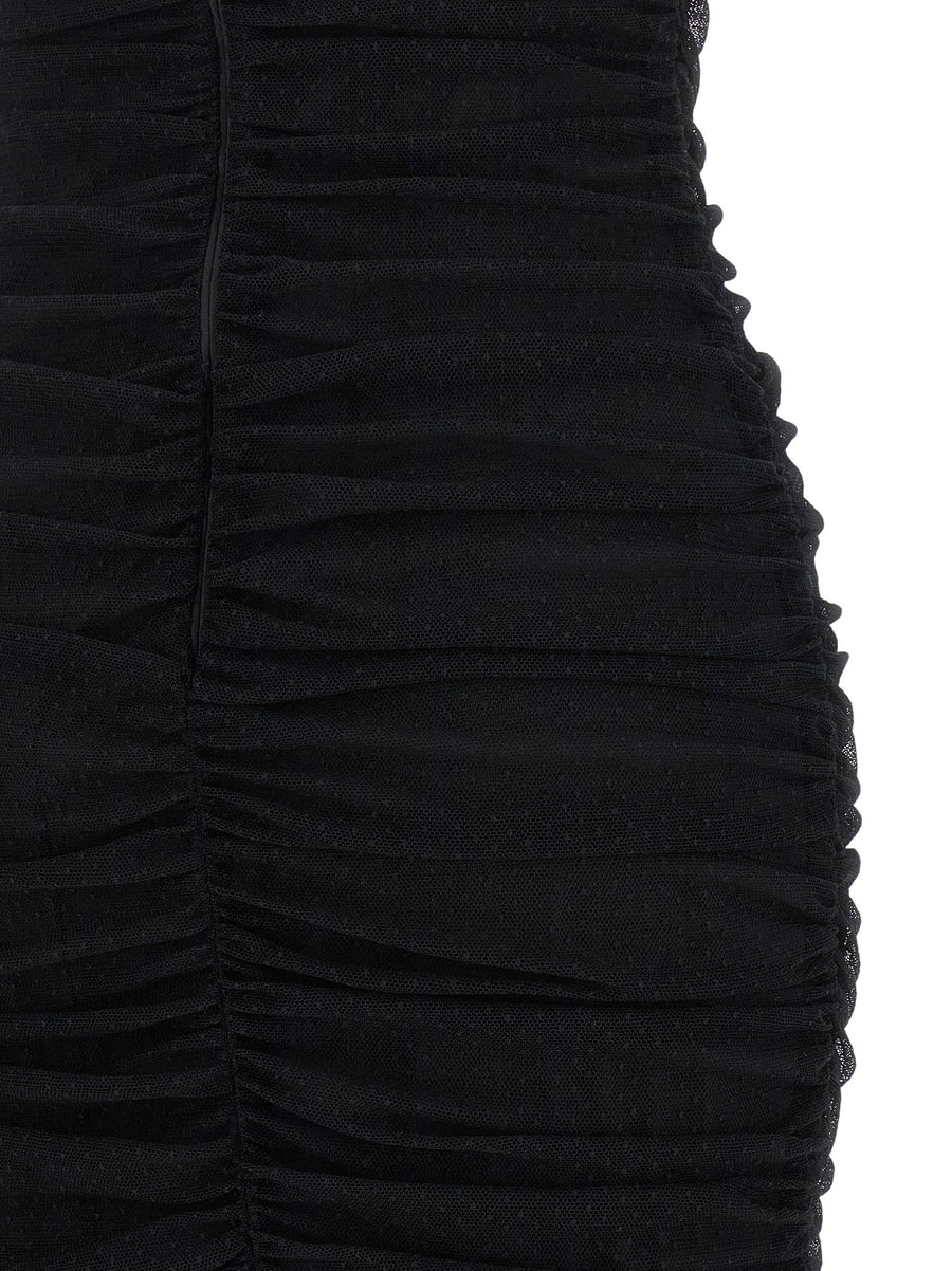Dolce and Gabbana Longuette Slip Dress Black Lace Bodice Spring Summer 2026