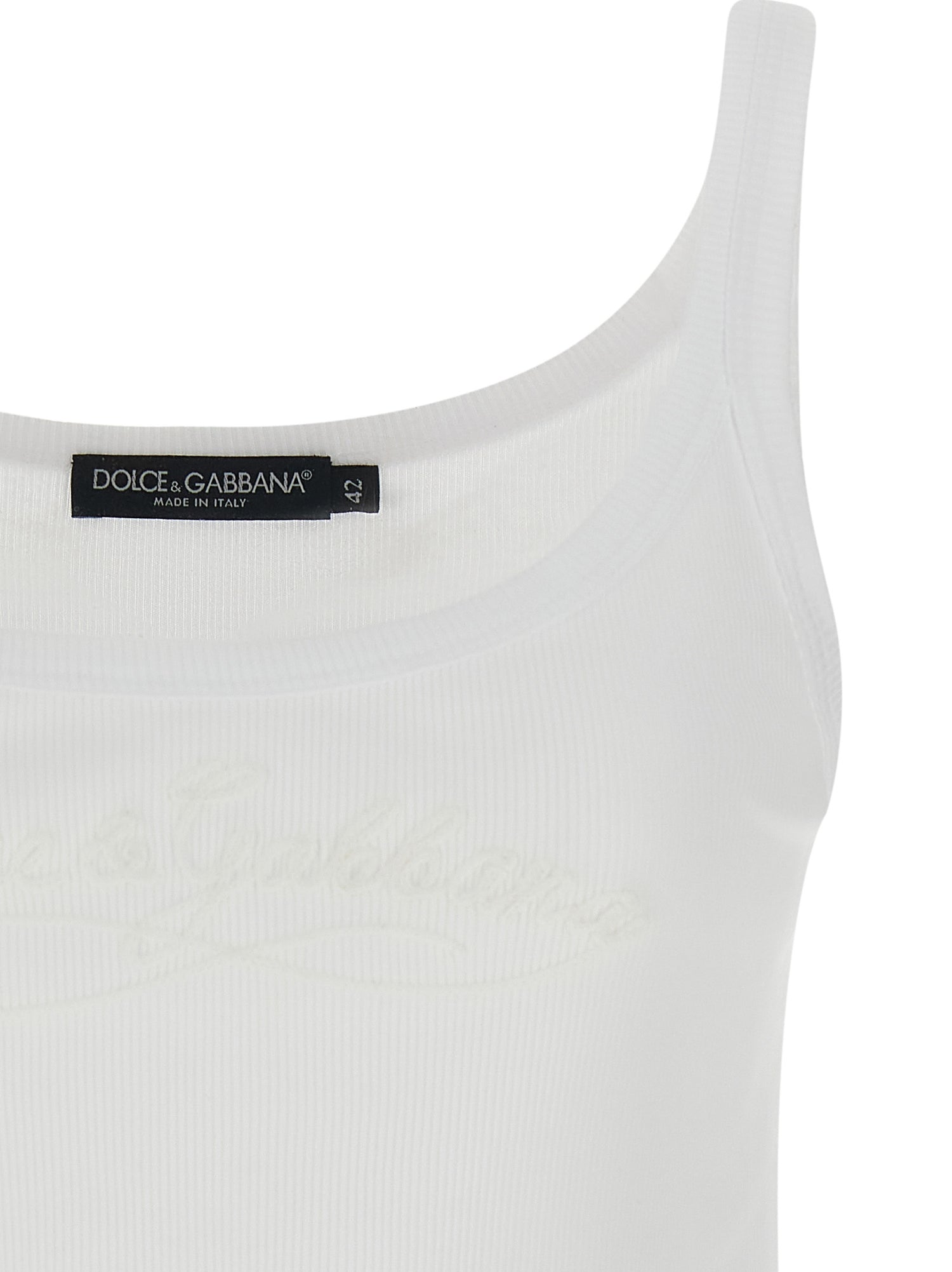 Dolce & Gabbana Logo Embroidery Tank Top