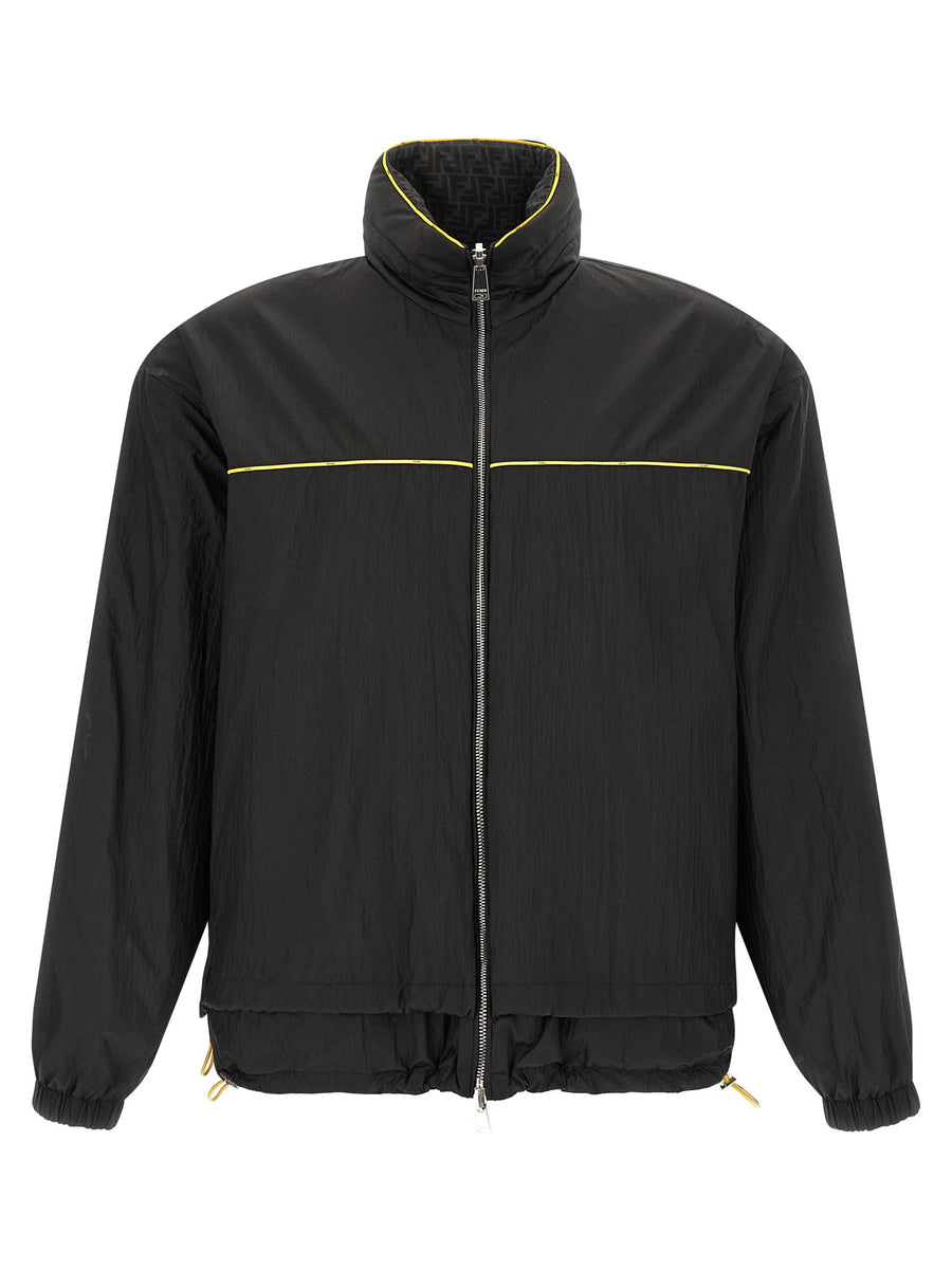 Fendi Reversible Windbreaker For Women Multicolor Nylon Jacket Two In One Lightweight Luxury