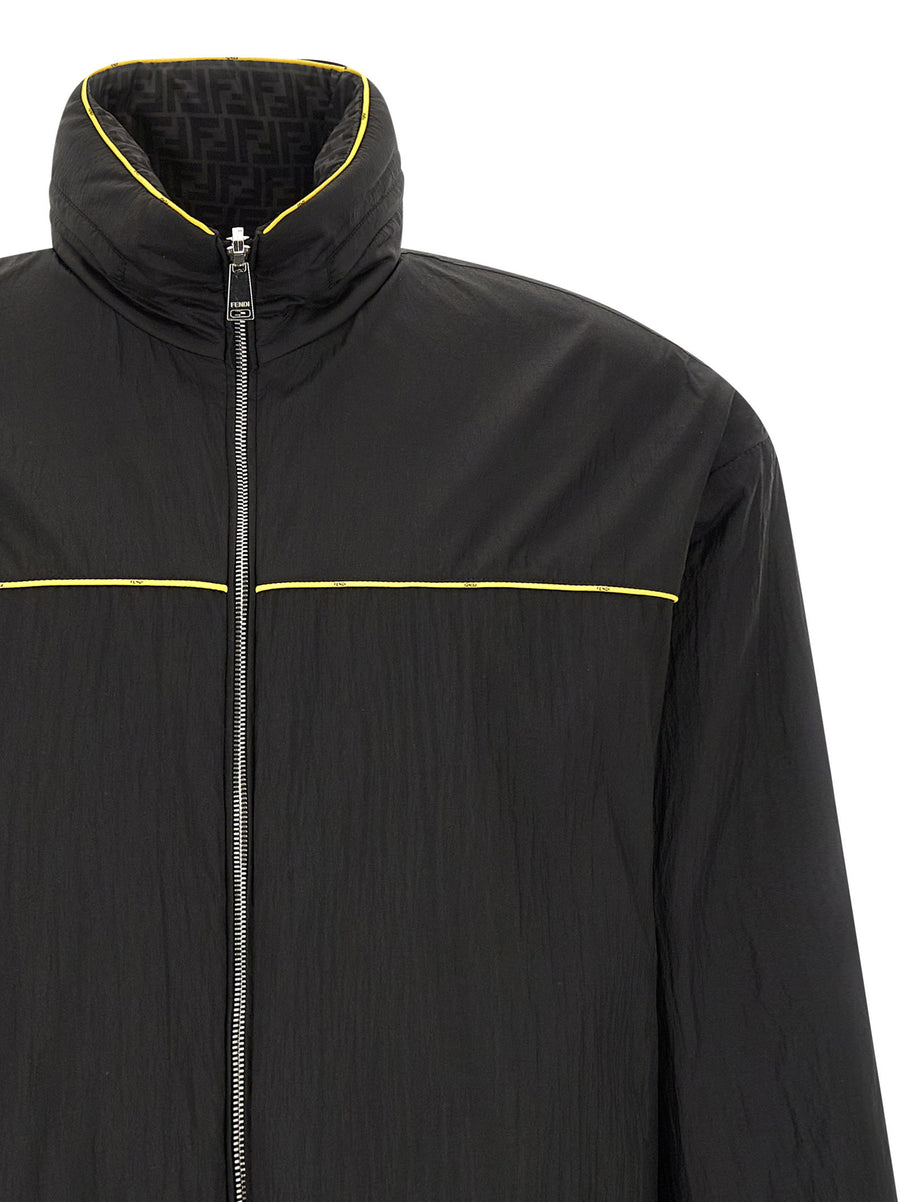 Fendi Reversible Windbreaker For Women Multicolor Nylon Jacket Two In One Lightweight Luxury