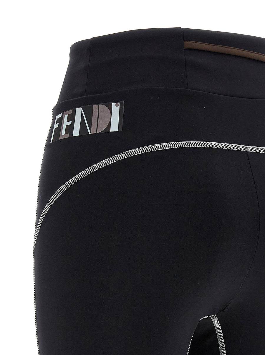 Fendi Color Block Leggings For Women With Tech Fabric And Performance Fit Luxury Activewear