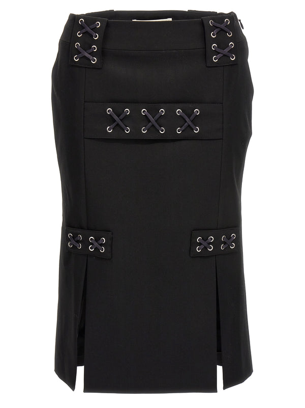 Alessandra Rich Lace-up Skirt