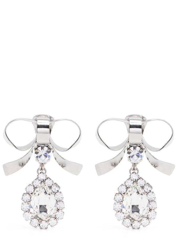 Alessandra Rich Metal Bow Earrings