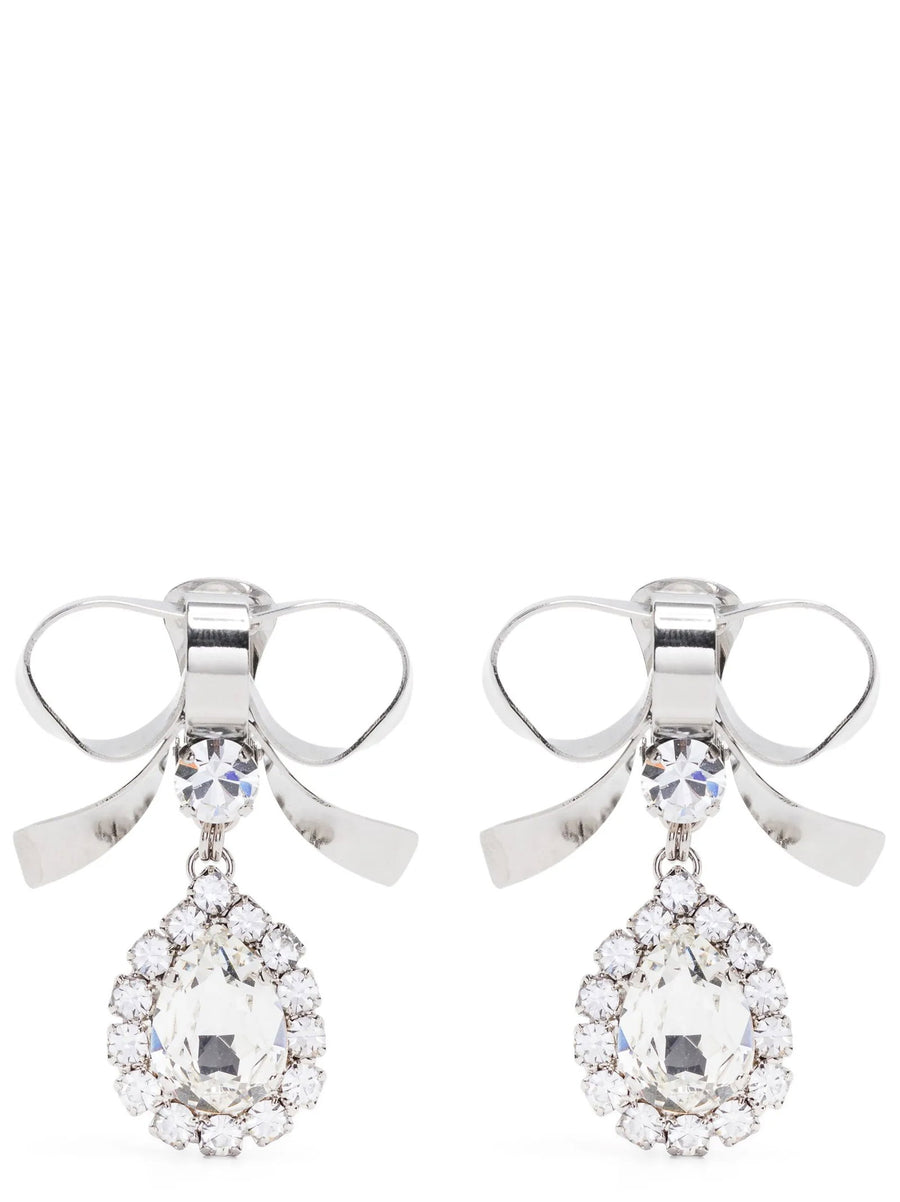 Alessandra Rich Metal Bow Earrings