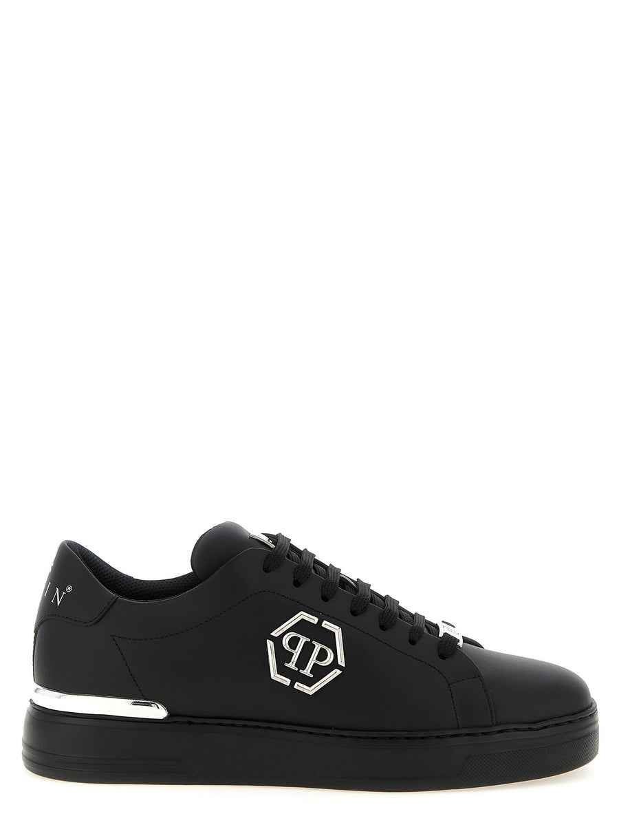 Philipp Plein Hexagon Sneakers Luxury Calfskin Leather For Men Bold Designer Footwear