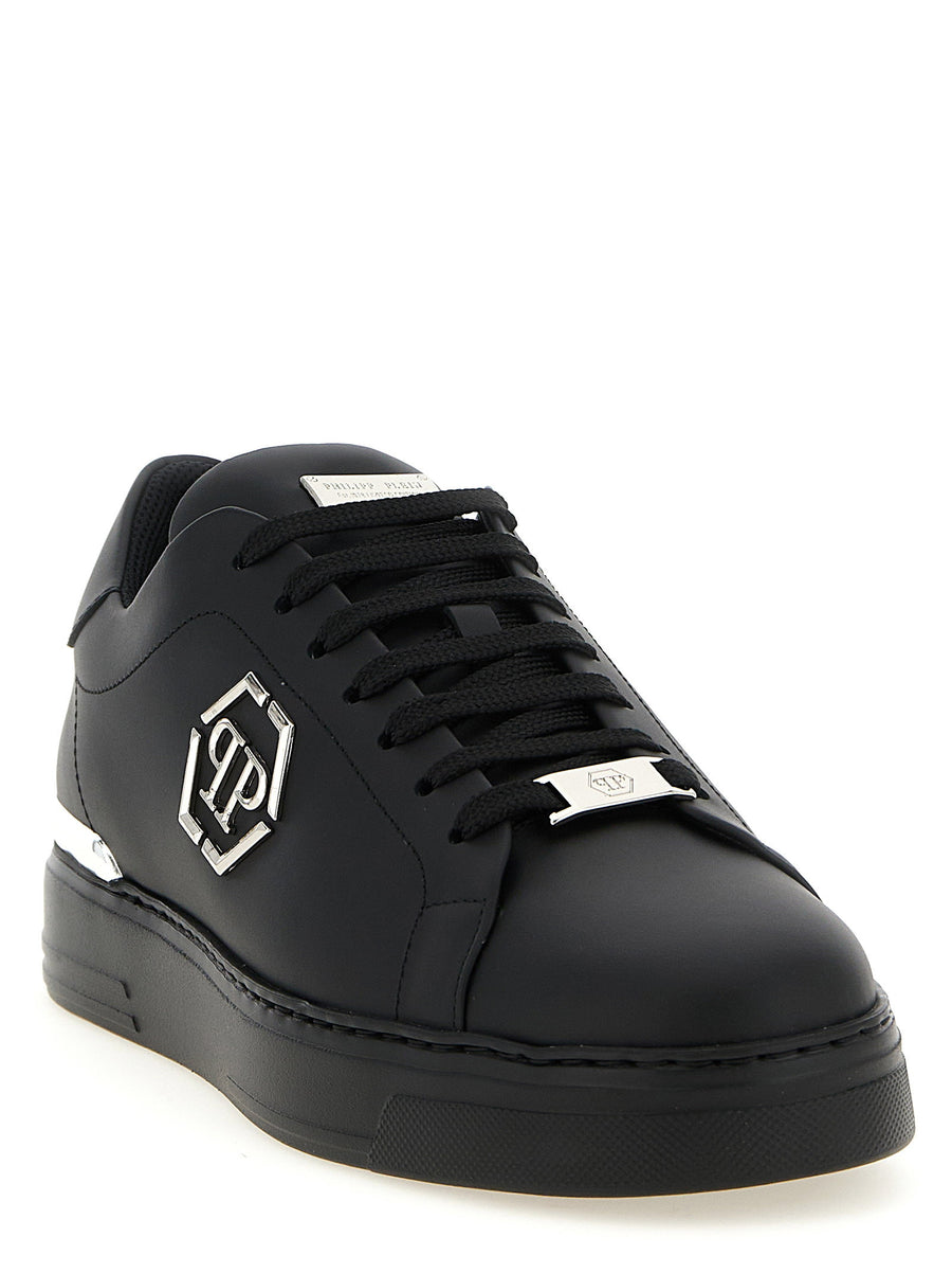 Philipp Plein Hexagon Sneakers Luxury Calfskin Leather For Men Bold Designer Footwear