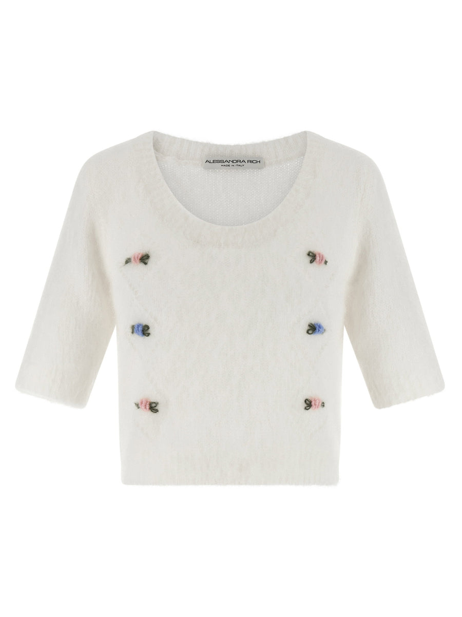 Alessandra Rich Carded Mohair Sweater
