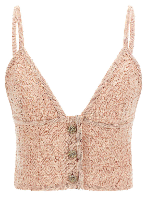 Alessandra Rich Sequin Top