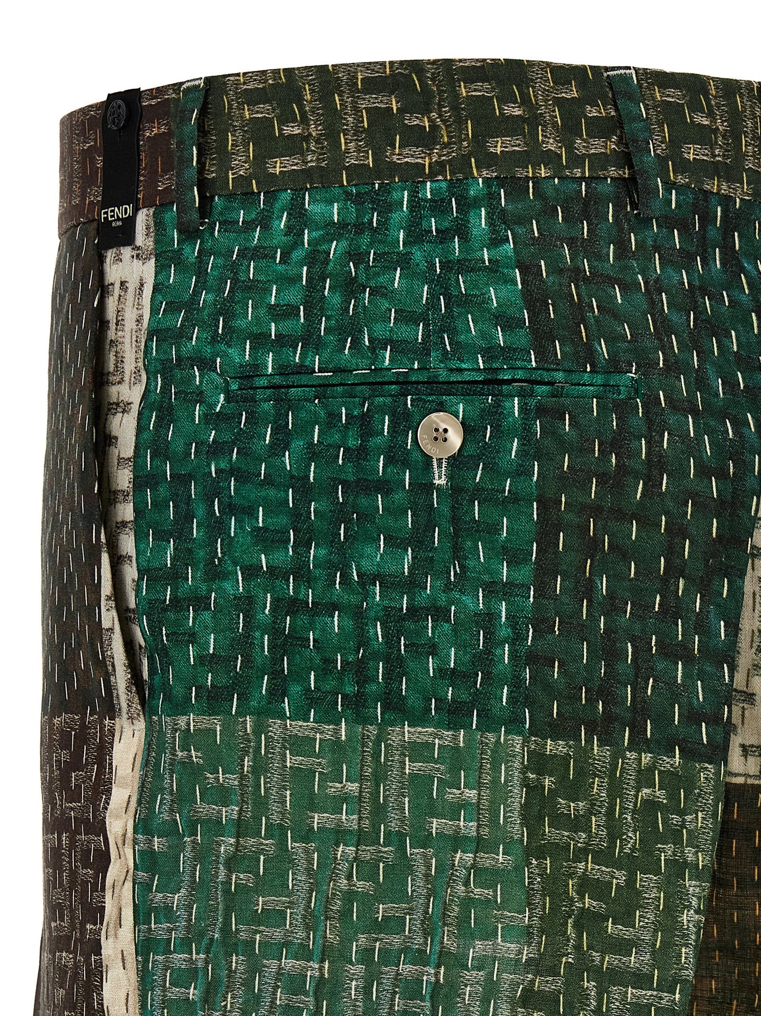 Fendi Patchwork Bermuda Shorts