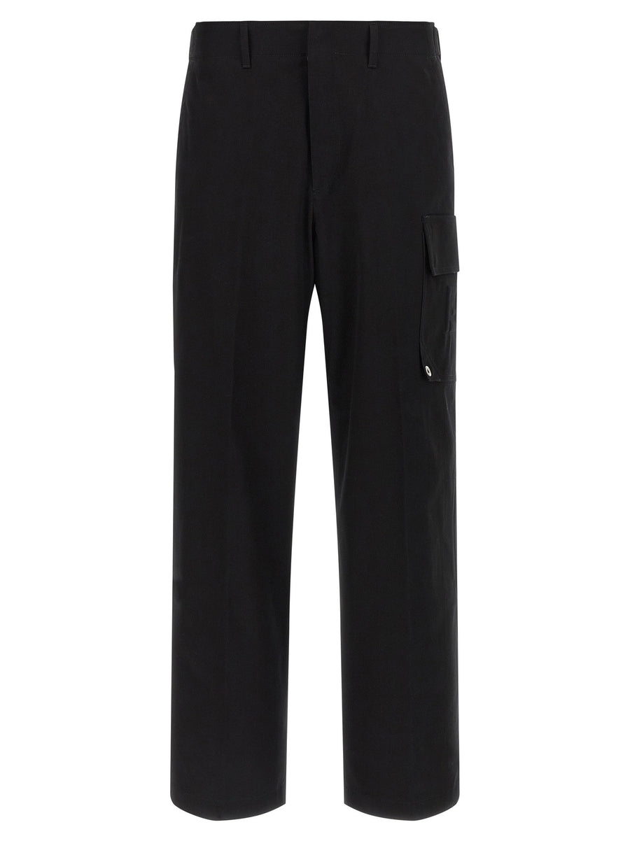 Fendi Gabardine Trousers For Women Black With Crisp Cotton Gabardine And Light Stretch