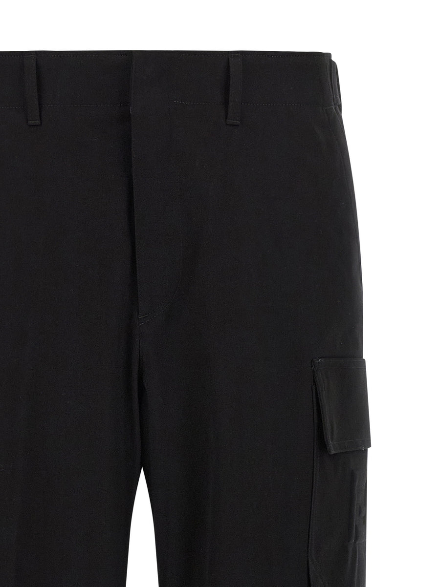 Fendi Gabardine Trousers For Women Black With Crisp Cotton Gabardine And Light Stretch