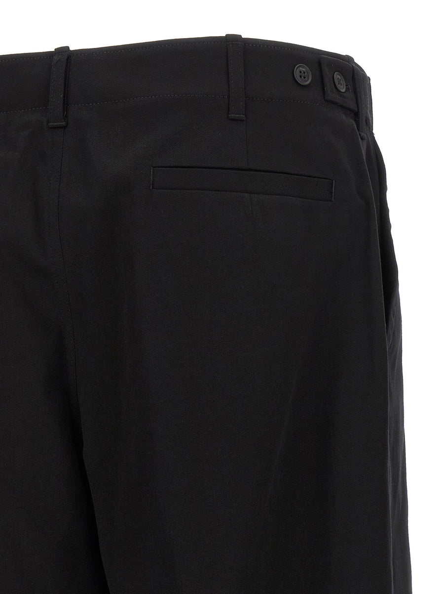 Fendi Gabardine Trousers For Women Black With Crisp Cotton Gabardine And Light Stretch
