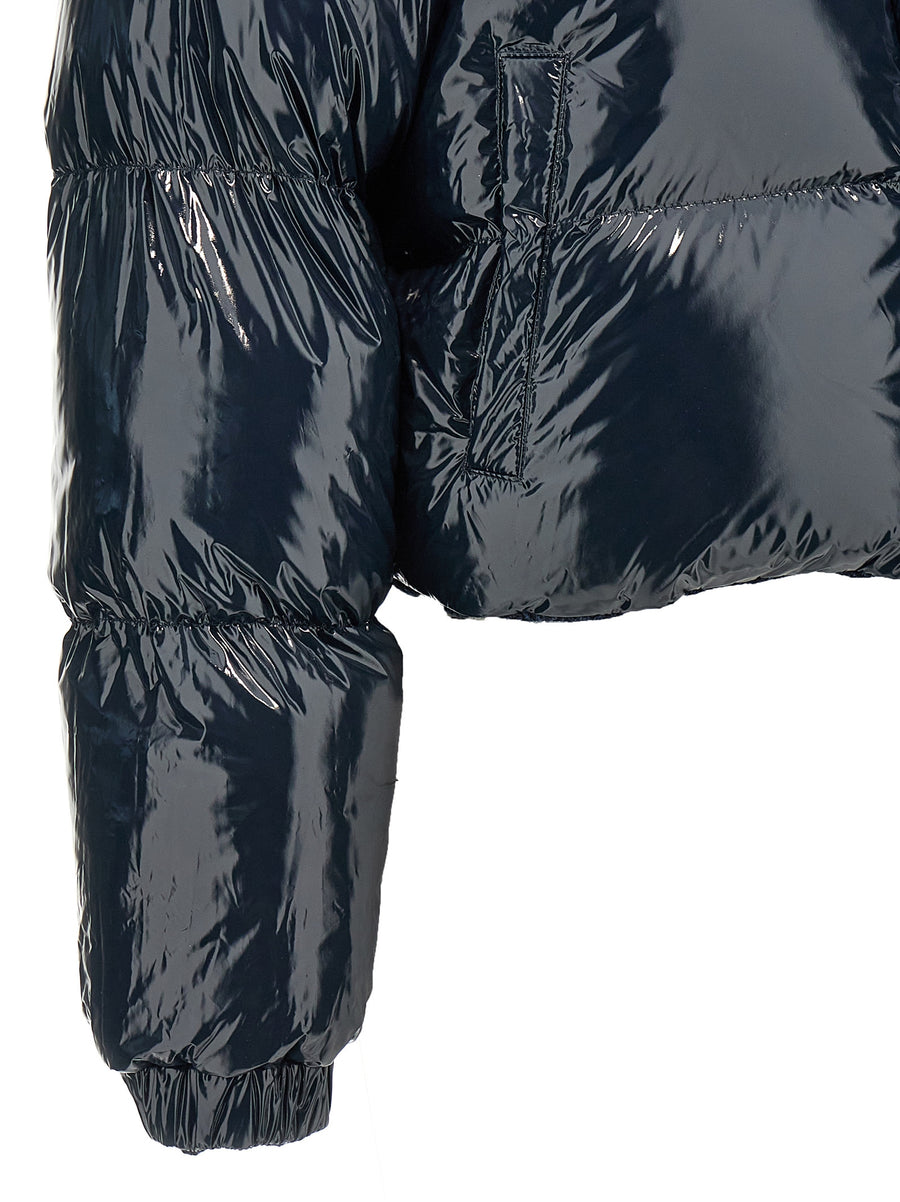 Thom Browne Reversible Harris Tweed Down Jacket for Women Luxurious Dual Look with Herringbone Wool Nylon