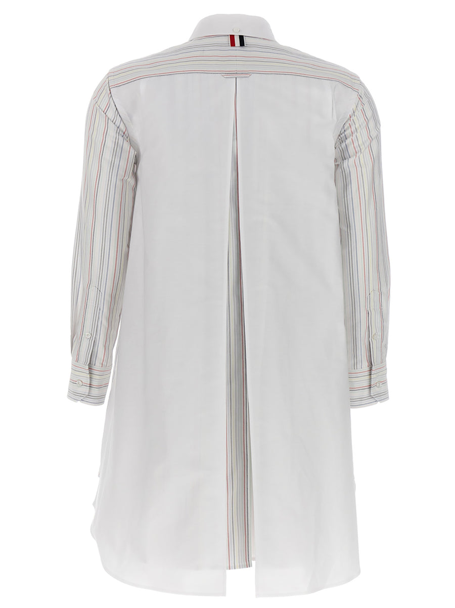 Thom Browne Striped Shirt Dress For Women Premium 100 Percent Cotton Oxford Tailored Versatile Work To Evening