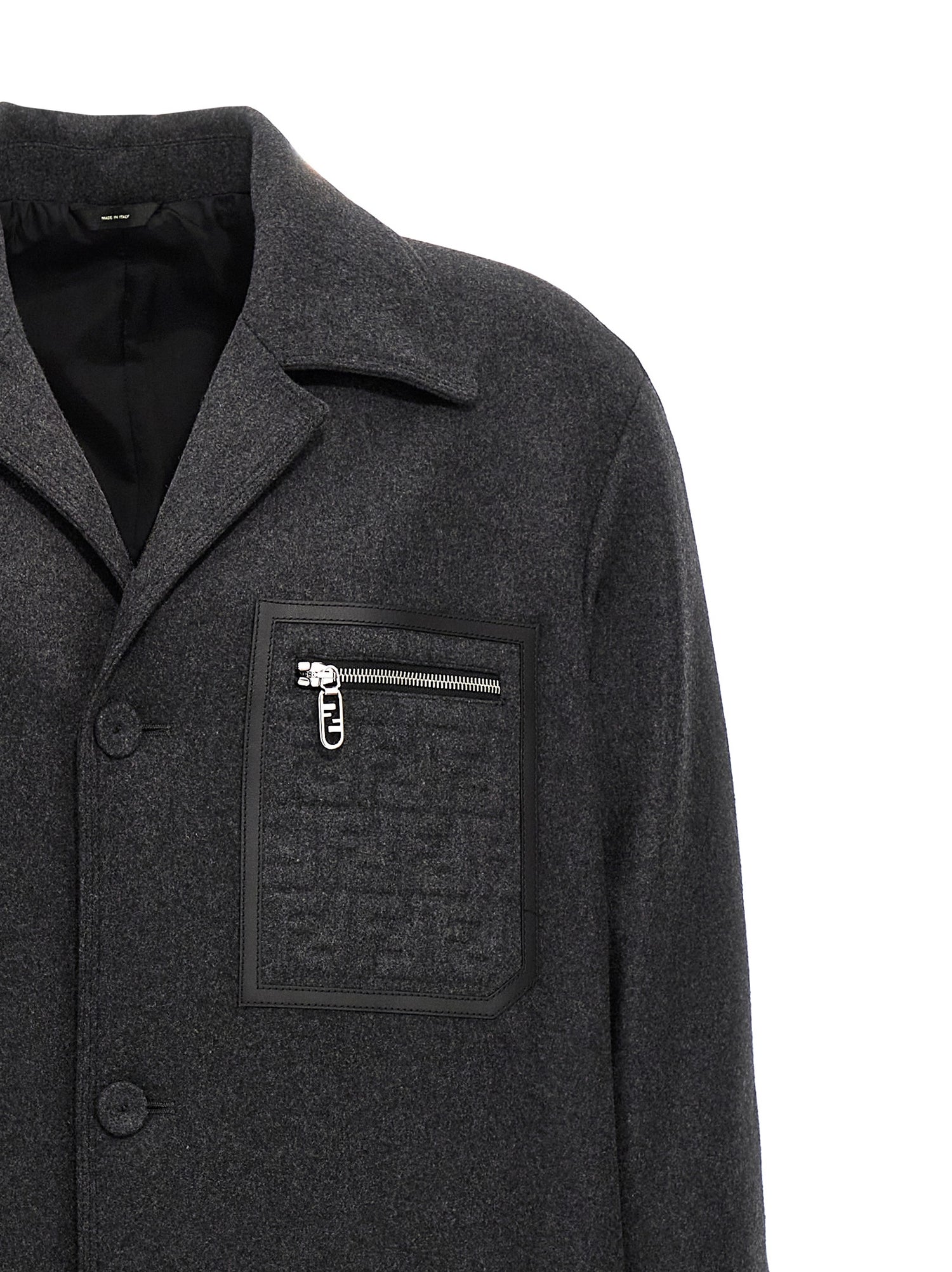 Fendi Single-breasted Cashmere Coat