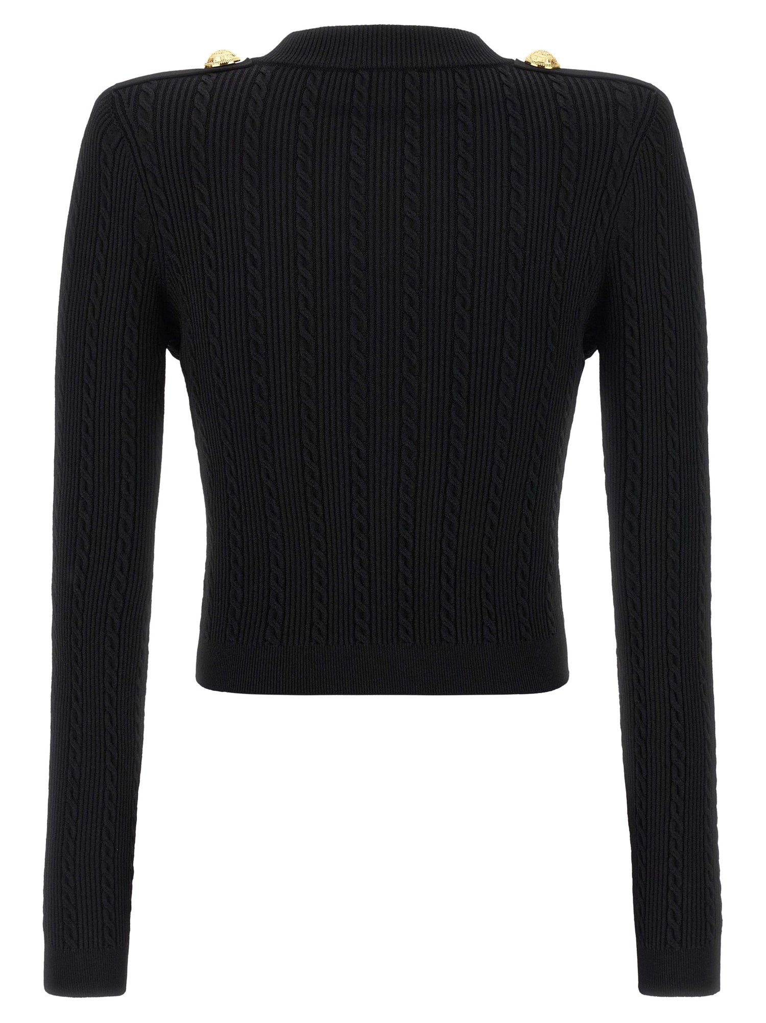 Balmain Twisted Knit Cardigan