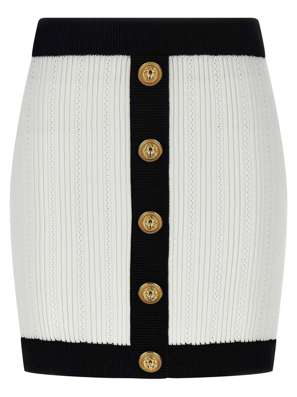 Balmain Two-tone Miniskirt