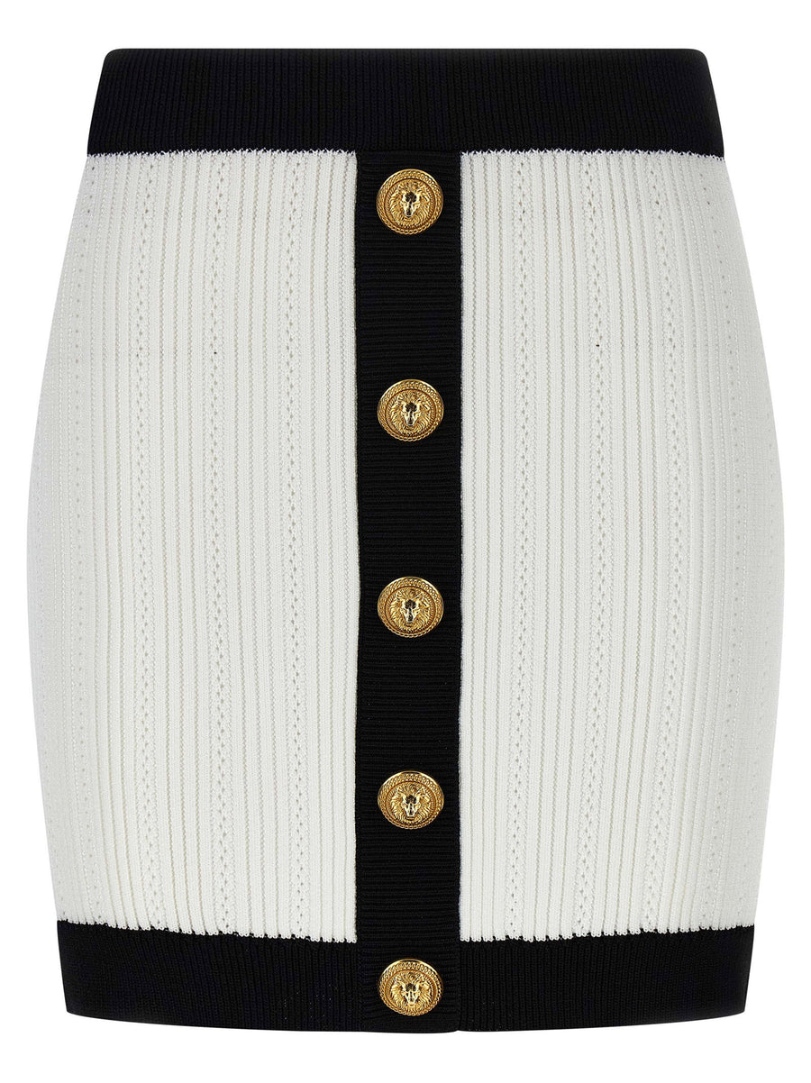 Balmain Two-tone Miniskirt