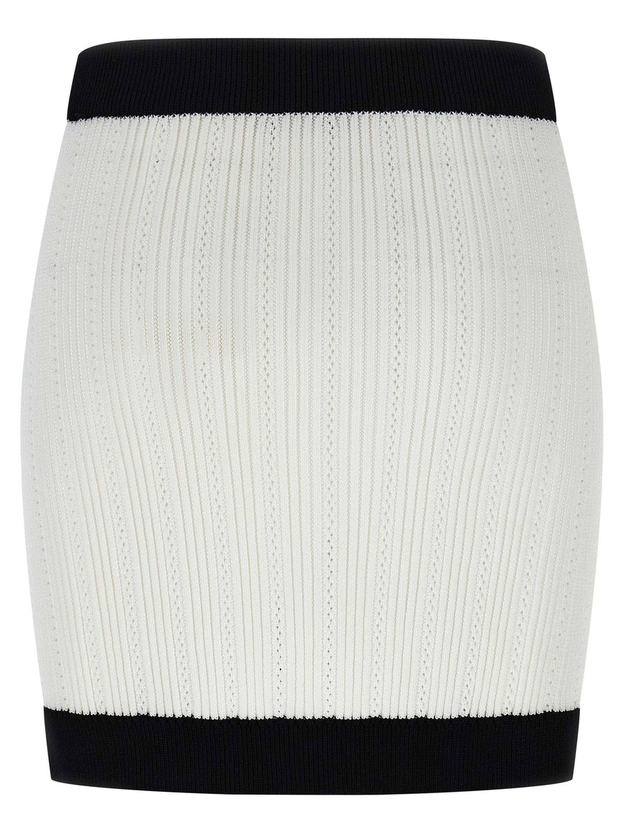Balmain Two-tone Miniskirt
