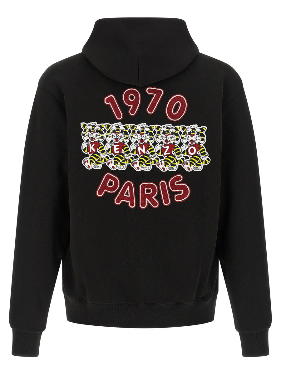 Kenzo Wild Tiger Embroidered Hoodie For Men Bold One Hundred Percent Cotton Streetwear Essential