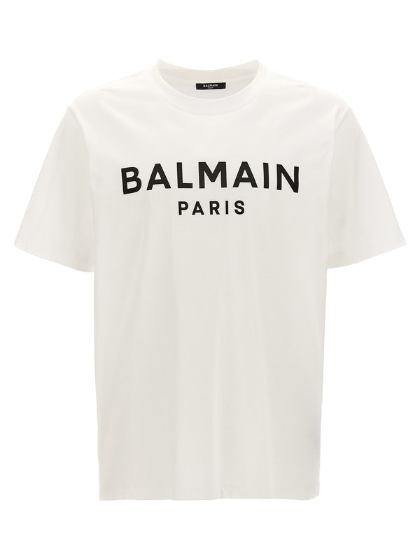 Balmain Logo Print T Shirt for Men Organic Cotton Front Logo Premium Luxury Casual Everyday Style