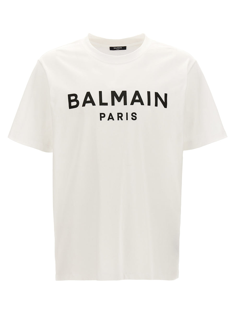 Balmain Logo Print T Shirt for Men Organic Cotton Front Logo Premium Luxury Casual Everyday Style