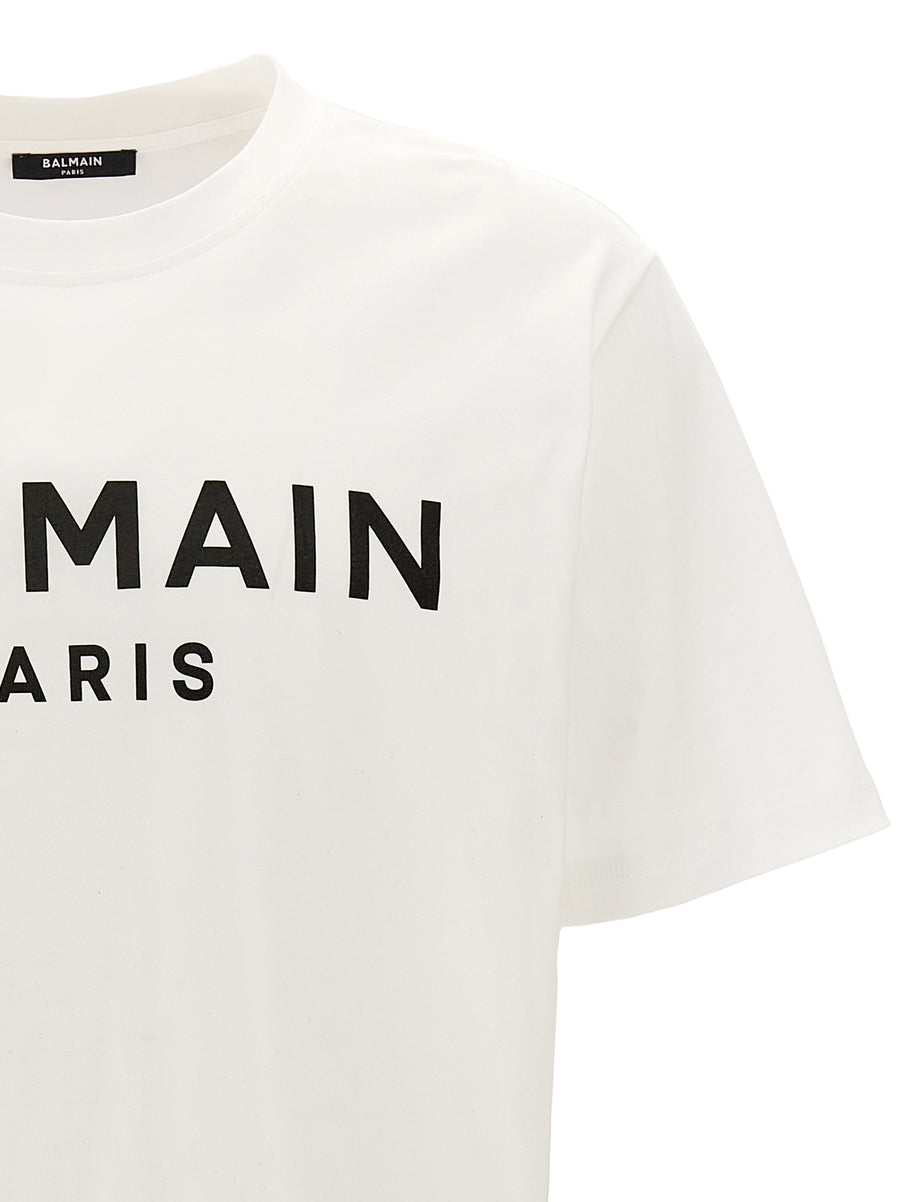 Balmain Logo Print T Shirt for Men Organic Cotton Front Logo Premium Luxury Casual Everyday Style