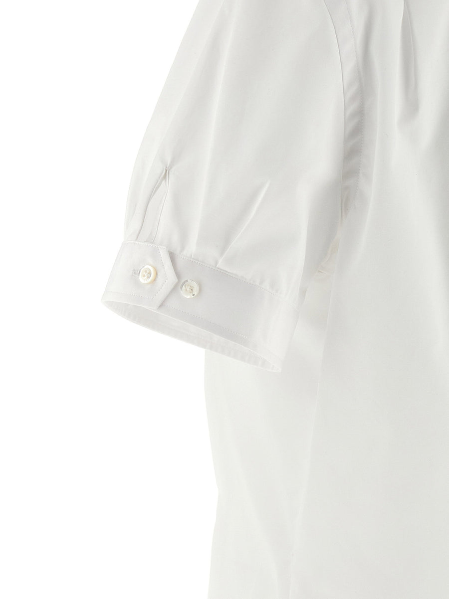 Thom Browne White Cotton Sash Shirt With Removable Neck Sash