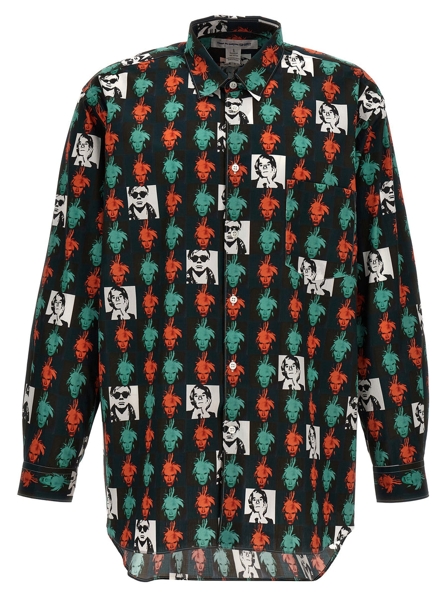 Comme Des Garcons Shirt Andy Warhol Multicolor Print Cotton Shirt For Men Art Inspired Luxury