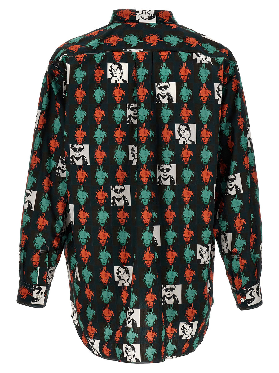 Comme Des Garcons Shirt Andy Warhol Multicolor Print Cotton Shirt For Men Art Inspired Luxury