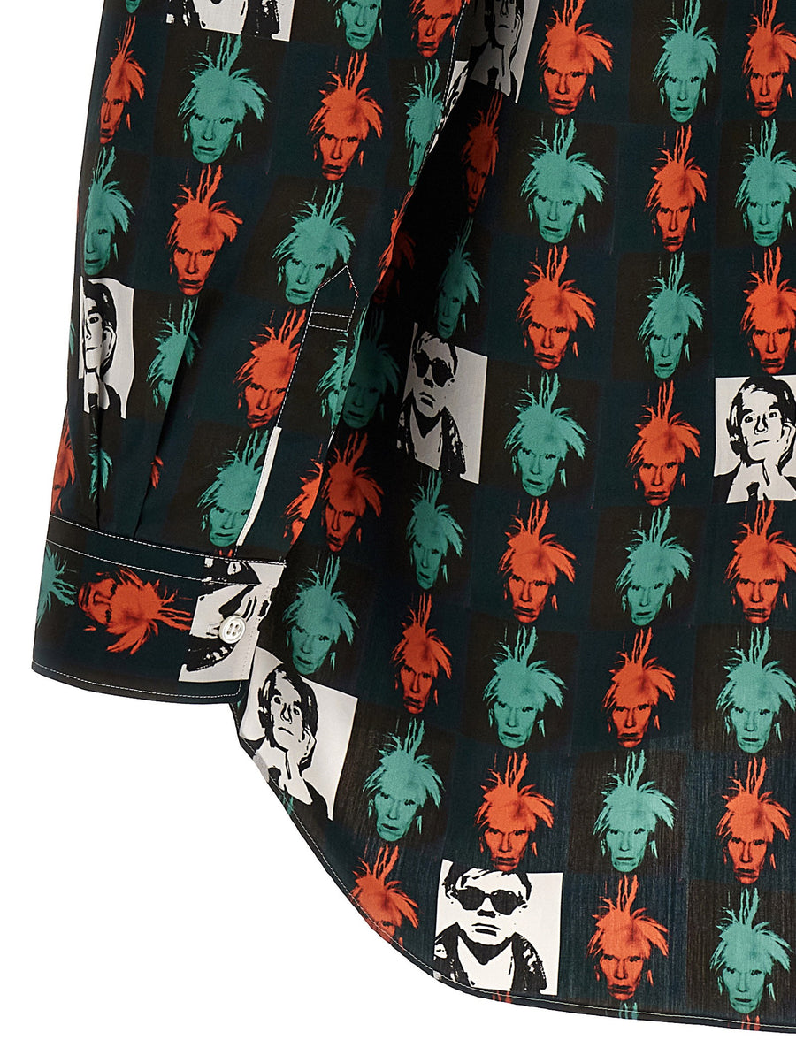 Comme Des Garcons Shirt Andy Warhol Multicolor Print Cotton Shirt For Men Art Inspired Luxury
