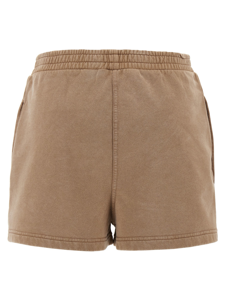 Fendi Roma Shorts 3D Embroidered Front Premium Vintage Cotton Elastic Waistband For Women