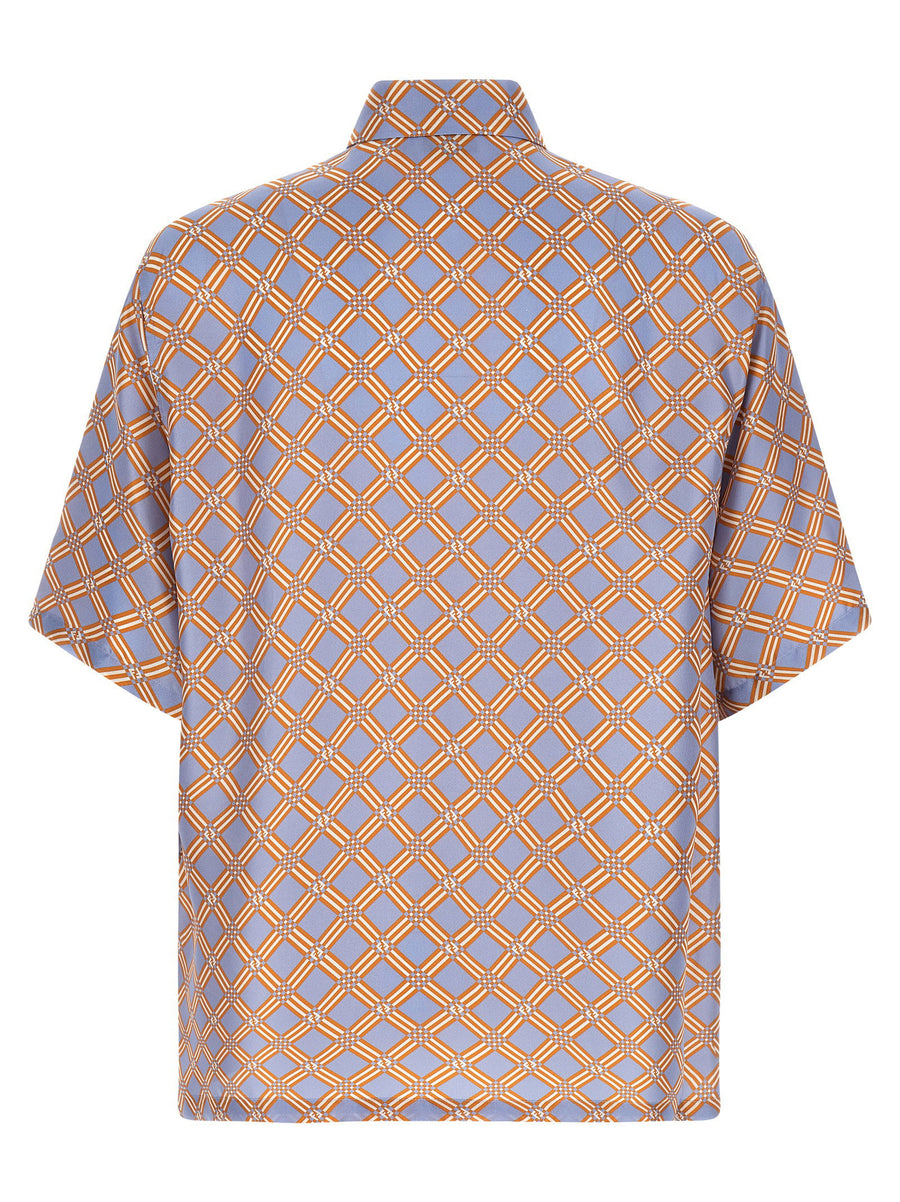 Fendi Net Print Silk Shirt