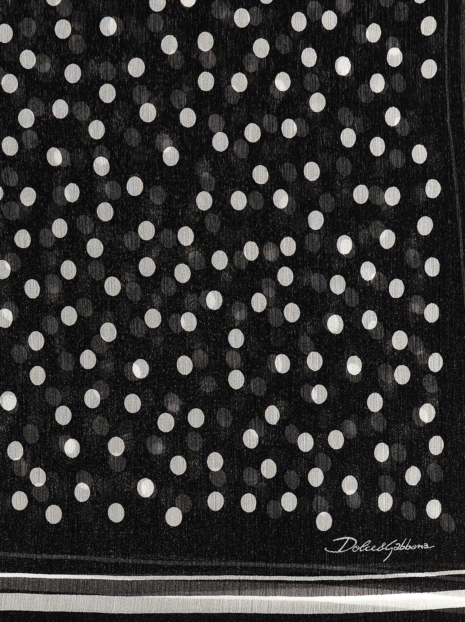 Dolce & Gabbana Polka Dot Chiffon Scarf