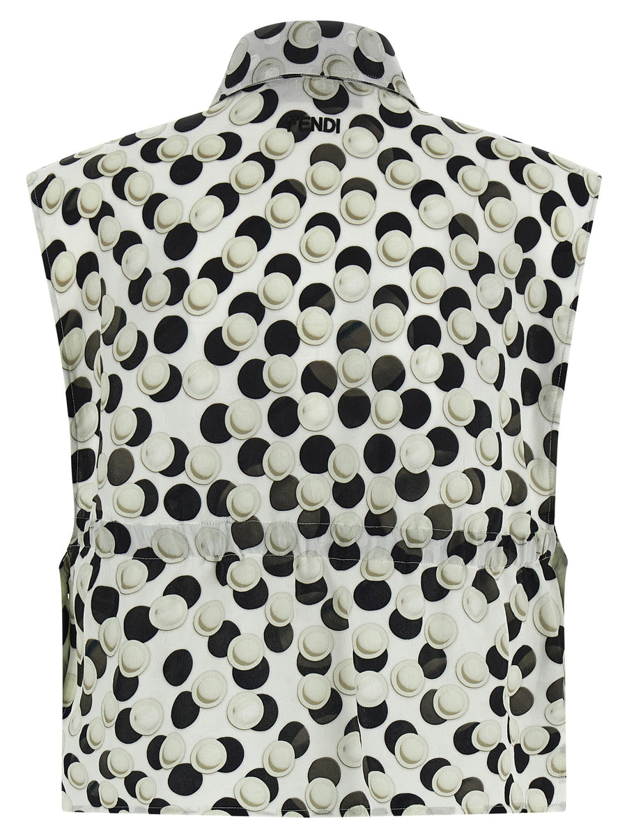Fendi Polka Dot Crop Top