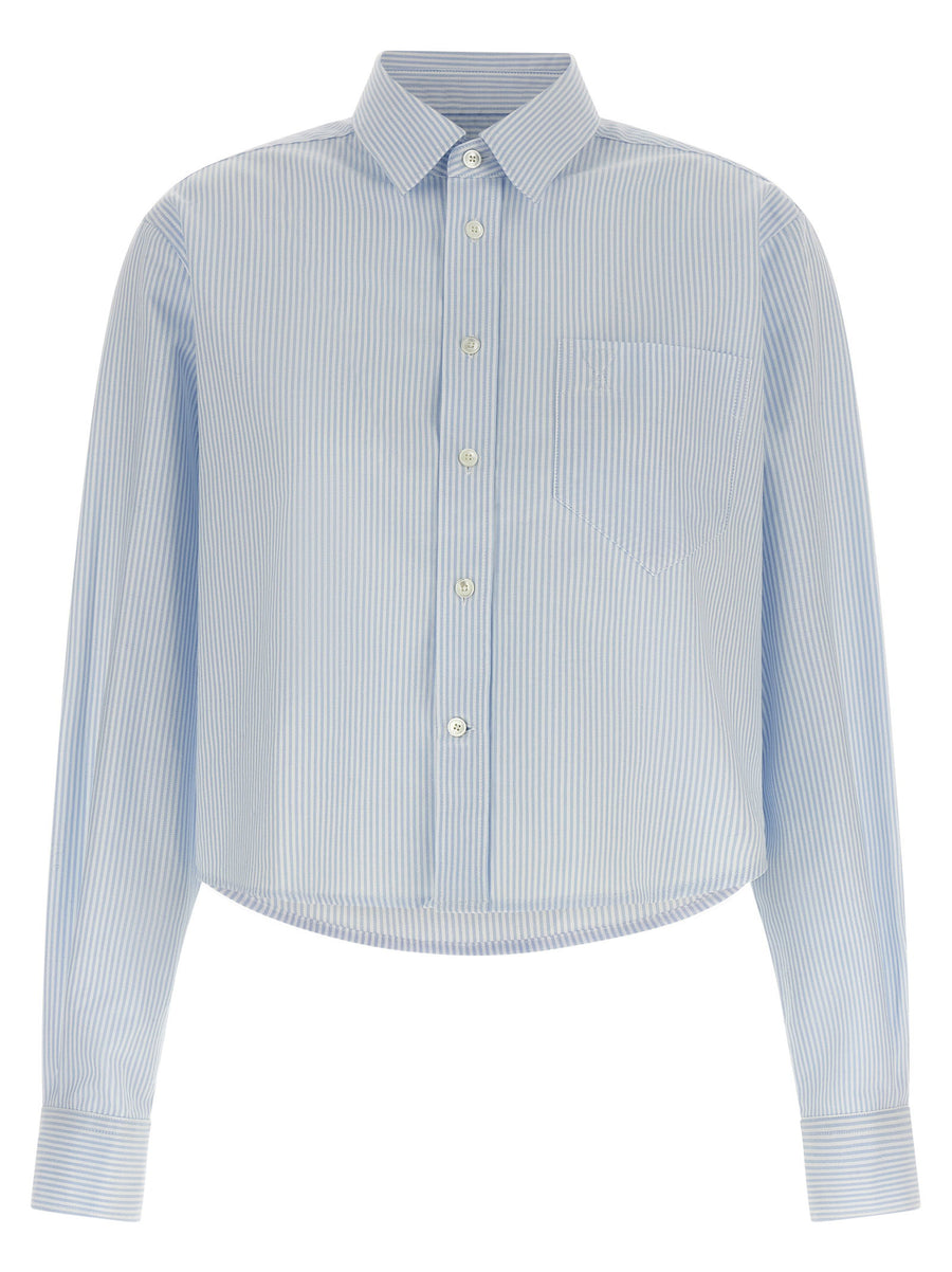 Ami Paris Ami De Coeur Cropped Shirt